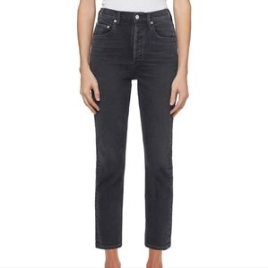 Agolde Riley High Rise Straight Leg Crop Jeans